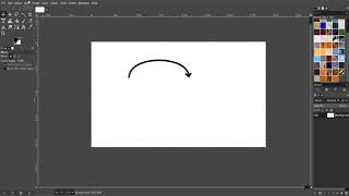 How To Draw A Curved Arrow In Gimp  How To Create Curved Arrow In Gimp [upl. by Ananna]