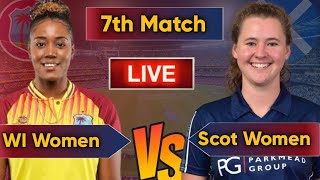 🔴LIVE  Scotland women vs west Indies women 8th Match live I SCOW vs WIW Match WT20 World Cup 2024 [upl. by Aylmar]