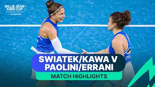 Iga Swiatek amp Katarzyna Kawa v Jasmine Paolini amp Sara Errani  Poland v Italy Match Highlights [upl. by Piane]