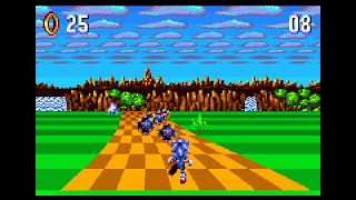 SonicGX Preview2 Special Stage for Amstrad GX4000  Plus machines [upl. by Nnylear]