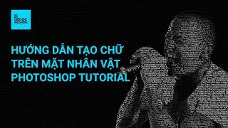 Photoshop Tutorial Hướng dẫn hiệu ứng chữ trên hình nhân vật  Typo Portrait [upl. by Dahcir740]