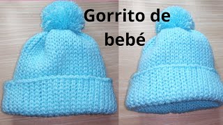 Gorro para bebé tejido a crochet muy fácil y rápido de hacer  paso a paso [upl. by Penney256]