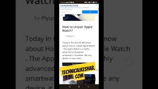 how to unpair apple watchshorts shortsfeed [upl. by Beryle]