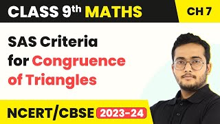 Theorems of Congruency SAS Theorem  Triangles  Class 9 Maths Chapter 7 [upl. by Yenhpad61]