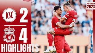 HIGHLIGHTS Karlsruher SC 24 Liverpool  Debut for Dom amp Alexis assist [upl. by Yoccm]