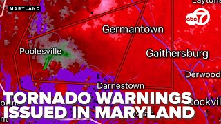 SEVERE WEATHER Tornado Confirmed in Montgomery County Maryland warnings issued across Maryland [upl. by Alyssa]