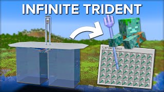 Minecraft Trident amp Drowned Farm  33 Trident Per Hour [upl. by Dranoel]