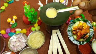 🐔 Miniature Chicken Kari Dosai  Special street food chicken Kari dosai  Easy recipes  Tiny food [upl. by Tidwell]