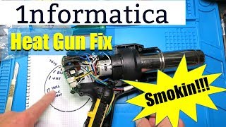 Earlex HG2KLCD Heat Gun Fix  Electronic Repair Tutorial Prulde PLD2030 SKIL 8004 TBE1404 [upl. by Hewie]