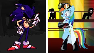 Sonic VS My Little Pony  Friday Night Funkin You Cant Run [upl. by Ynoffit]