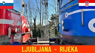 Winter Cab ride Ljubljana  Rijeka Slovenian amp Croatian Railways  train drivers view in 4K [upl. by Muns]