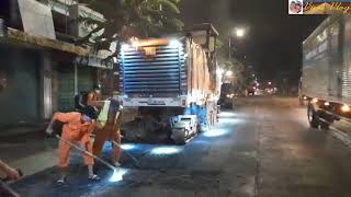 Thi công cào bóc mặt đường bê tông asphalt Construction of asphalt concrete road surface removal [upl. by Ytisahcal]