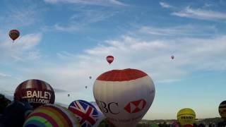 Bristol Balloon Fiesta 2016 Mass Ascent  Timelapse [upl. by Sirapal]