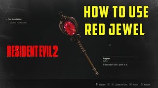 How to use the red jewel  Resident Evil 2 Remake [upl. by Reyaht]