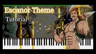 Escanor Theme sunSHINE  piano tutorial Seven Deadly Sins [upl. by Rheims]