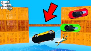 FRANKLIN TRIED IMPOSSIBLE WALLRIDE RAMP CAR JUMP PARKOUR CHALLENGE IN GTA 5  SHINCHAN and CHOP [upl. by Baird884]