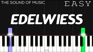 Edelweiss from “The Sound Of Music”  EASY Piano Tutorial [upl. by Roxanne239]