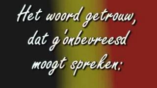 De Brabançonne  Belgisch Volkslied  Belgian National Anthem lyrics [upl. by Hussar850]