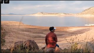 Camping at lake with very low water leverCamping in strong wind [upl. by Eybbob]