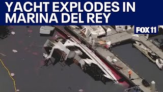 1M yacht explodes in Marina Del Rey [upl. by Oibesue]