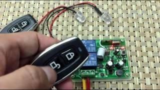 How to use  2CH Channel AC 250V 110V 220V Remote Control Switch Receiver and RF Remote Controls [upl. by Lorrie]