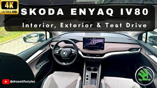 2023 Skoda Enyaq iV 80 review Interior Exterior amp POV test drive [upl. by Elstan]