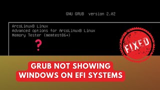 Fix GRUB and OS Prober Not Detecting Windows on EFI Systems [upl. by Hazlett149]