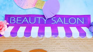 Beauty Salon From Cardboard  Easy DIY 💅 [upl. by Amato]