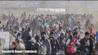 Massive Illegal Alien Caravan Enters Lukeville Arizona  Part 1 [upl. by Ybbor500]