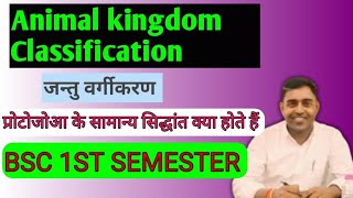 Animal kingdom Classification जन्तु वर्गीकरण और प्रोटोजोआ के सामान्य सिद्धांत Bsc 1st semester [upl. by Cousins]