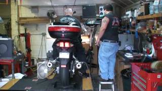 2009 Yamaha FJR1300 on a dyno [upl. by Dnalwor279]