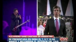 C5N  MUSICA ALEJANDRO SANZ EN ARGENTINA PARTE 2 [upl. by Elocn]