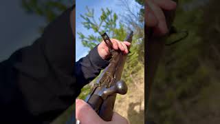 Biggest French antique cartridge shorts gun shooting history gun girl tiktok asmr drilling [upl. by Ymmor]