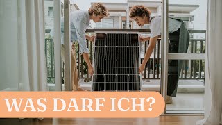 BalkonSolaranlagen Was ist erlaubt und was nicht [upl. by Enimsaj]