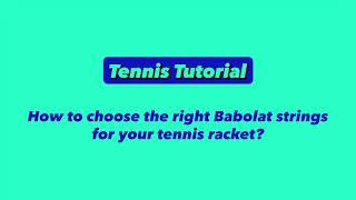 Babolat Tutorials The different types of tennis string  Babolat [upl. by Hayikat]