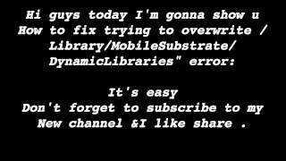 How to fix trying to overwrite LibraryMobileSubstrateDynamicLibrariesquot error checkout [upl. by Lovell]