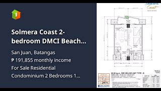 Solmera Coast 2bedroom DMCI Beach View Condo San Juan Batangas [upl. by Ellenwahs]