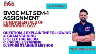 BVOC SEM1 MLT FUNDAMENTAL OF MICROBIOLOGY SOLVED ASSIGNMENT QUESTION4 BY THE IKRAM SIR upmi1572 [upl. by Anaiuq]