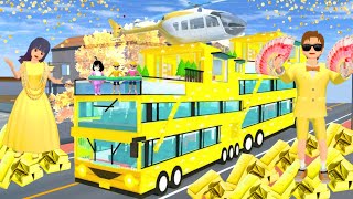 yuta mio bocil kaya punya mobil serba emas dan mewah  SAKURA SCHOOL SIMULATOR [upl. by Erving]