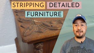 How To Strip Paint From Detailed Wood Furniture [upl. by Assetak723]