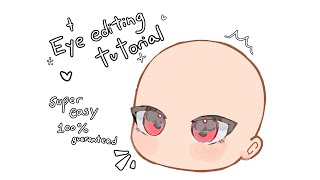 Eye colouring  editing tutorial  Gacha  read description pretty please 👁️👁️ [upl. by Nahs]