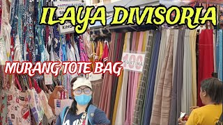 MGA MURANG TOTE BAG BEDSHEET CURTAIN SA YLAYA STREET DIVISORIAbag bedsheet [upl. by Elin]