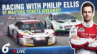 RaceRoom  GT3 Race with real GT Masters driver PHILIP ELLIS  TICKETS GIVEAWAY 🔴LIVE [upl. by Kcirdneh]