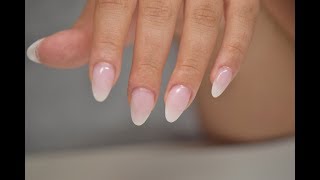 How to Natural Looking Almond Nails Hard Gel Extension  April Ryan  Red Iguana [upl. by Allit]