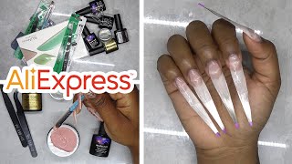 DIY Testing Fiberglass Nail Kit from Aliexpress [upl. by Gudrin]