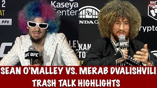 Sean OMalley vs Merab Dvalishvili Trash Talk Highlights UFC 306 [upl. by Angelica]