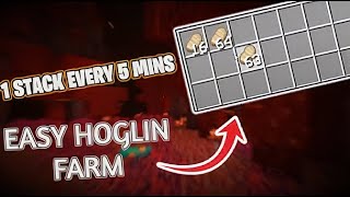 Minecraft 118  How to make a Quick amp Easy Hoglin Farm [upl. by Ahtnammas]