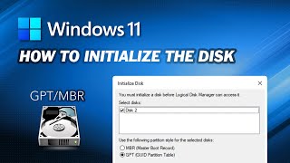 How to Initialize the Disk in Windows 11 [upl. by Eshman732]