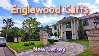 【4K】𝐖𝐀𝐋𝐊 🇺🇸 Mega Homes 😎 in Englewood Cliffs NJ [upl. by Nwahc740]