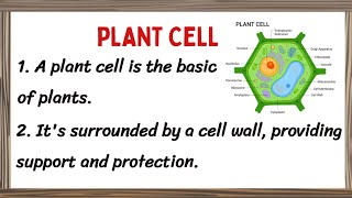 STRUCTURE AND FUNCTIONS OF THE PLANT CELLPLANT CELL [upl. by Lewiss684]